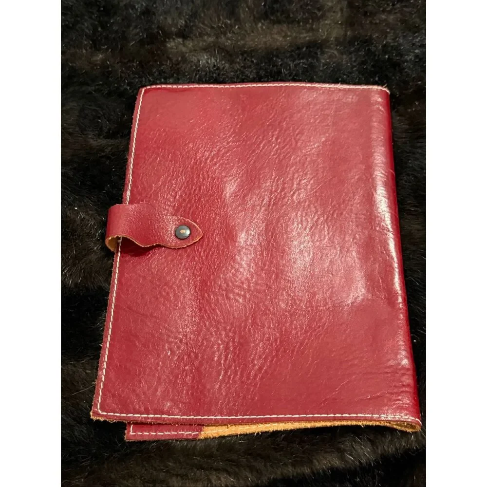 Leather Home Office Planner - Red